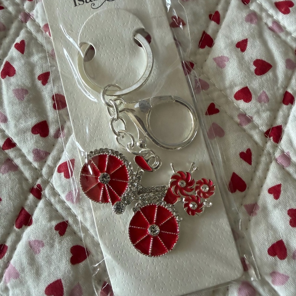 Red and Silver Bicycle .
